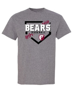 Bears baseball T shirt Graphite