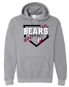 Bears baseball Hooded Sweatshirt Graphite