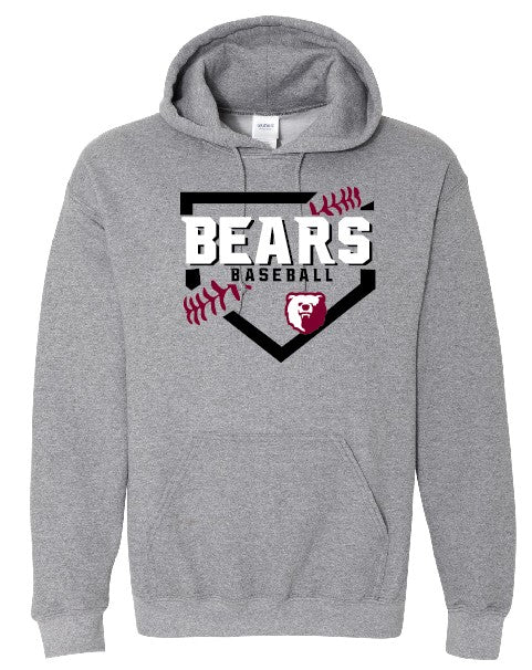 Bears baseball Hooded Sweatshirt Graphite