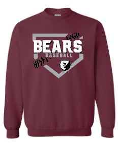 Bears baseball Crewneck Maroon