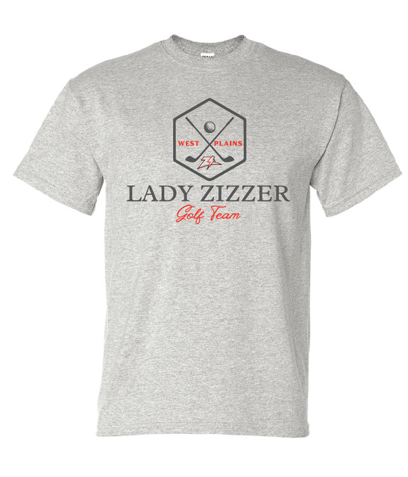 Lady Zizzer golf T shirt