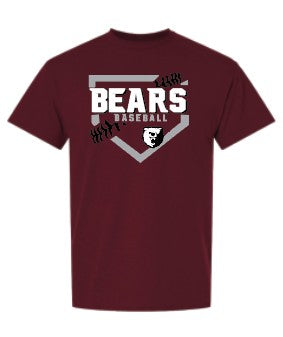 Bears baseball T shirt Maroon