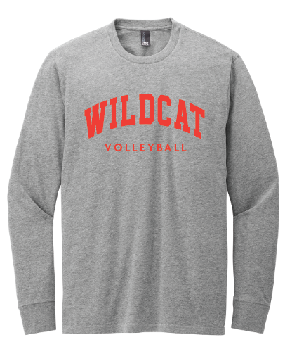 Wildcat Volleyball Gray long sleeve