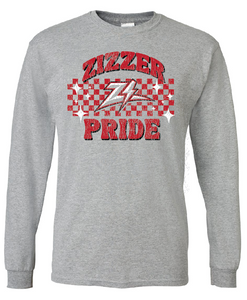 Zizzer Middle SChool Cheer Gray Long Sleeve