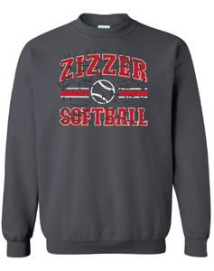 Zizzer Softball Crewneck Sweatshirt